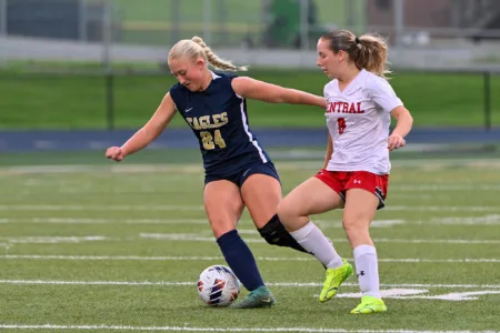 Bald Eagle girls fall to Central, as Long hat trick gives team issues